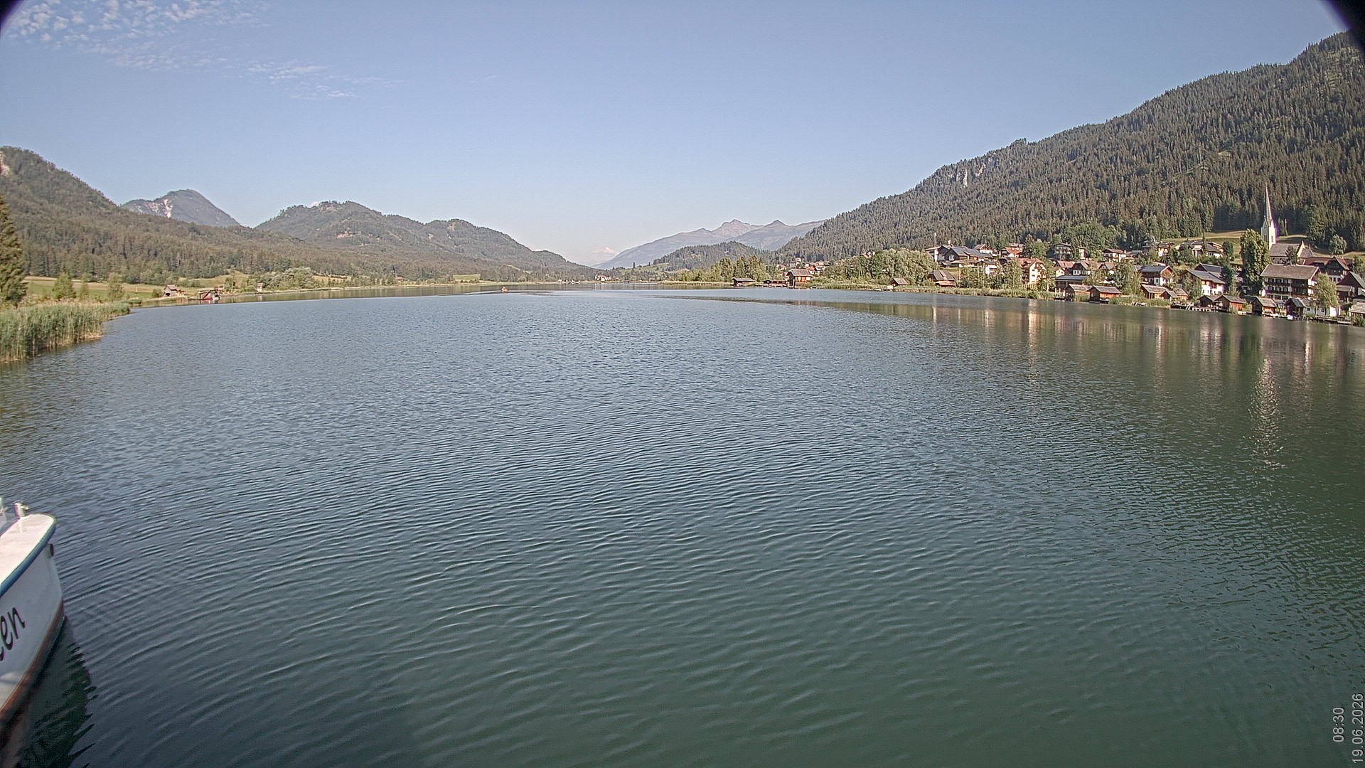 Archiv Foto Webcam Blick über den Weissensee in Kärnten