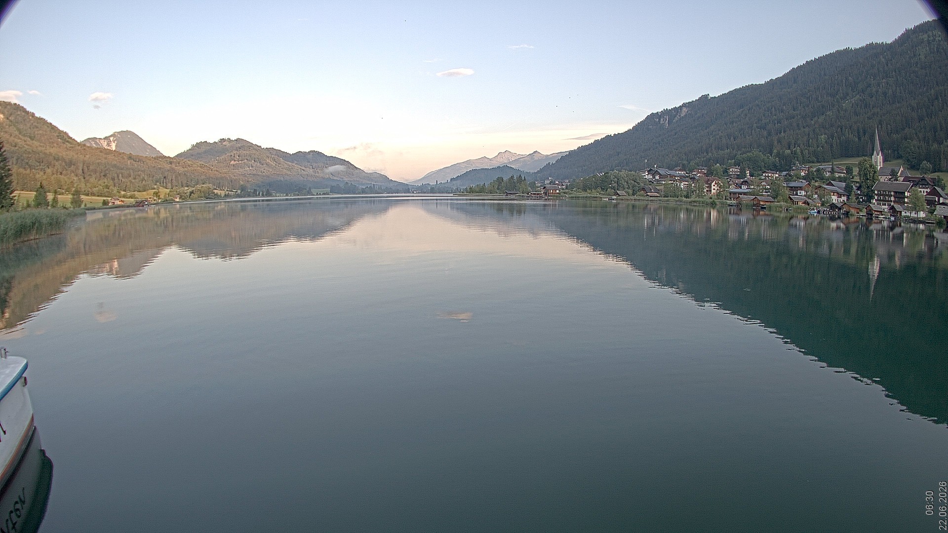 Archiv Foto Webcam Blick über den Weissensee in Kärnten