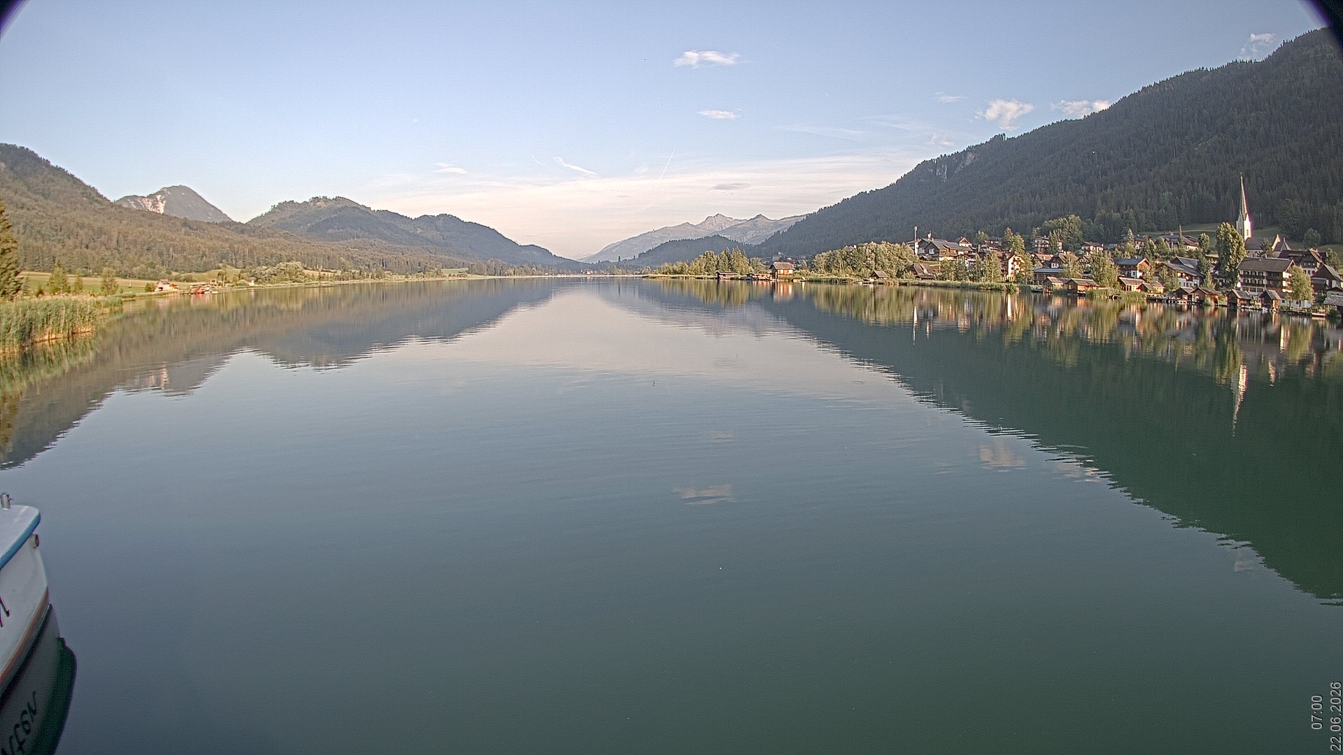 Archiv Foto Webcam Blick über den Weissensee in Kärnten