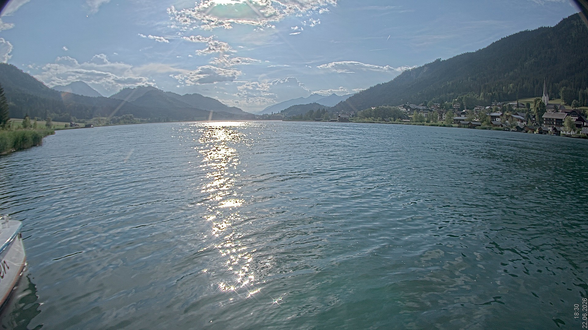 Archiv Foto Webcam Blick über den Weissensee in Kärnten