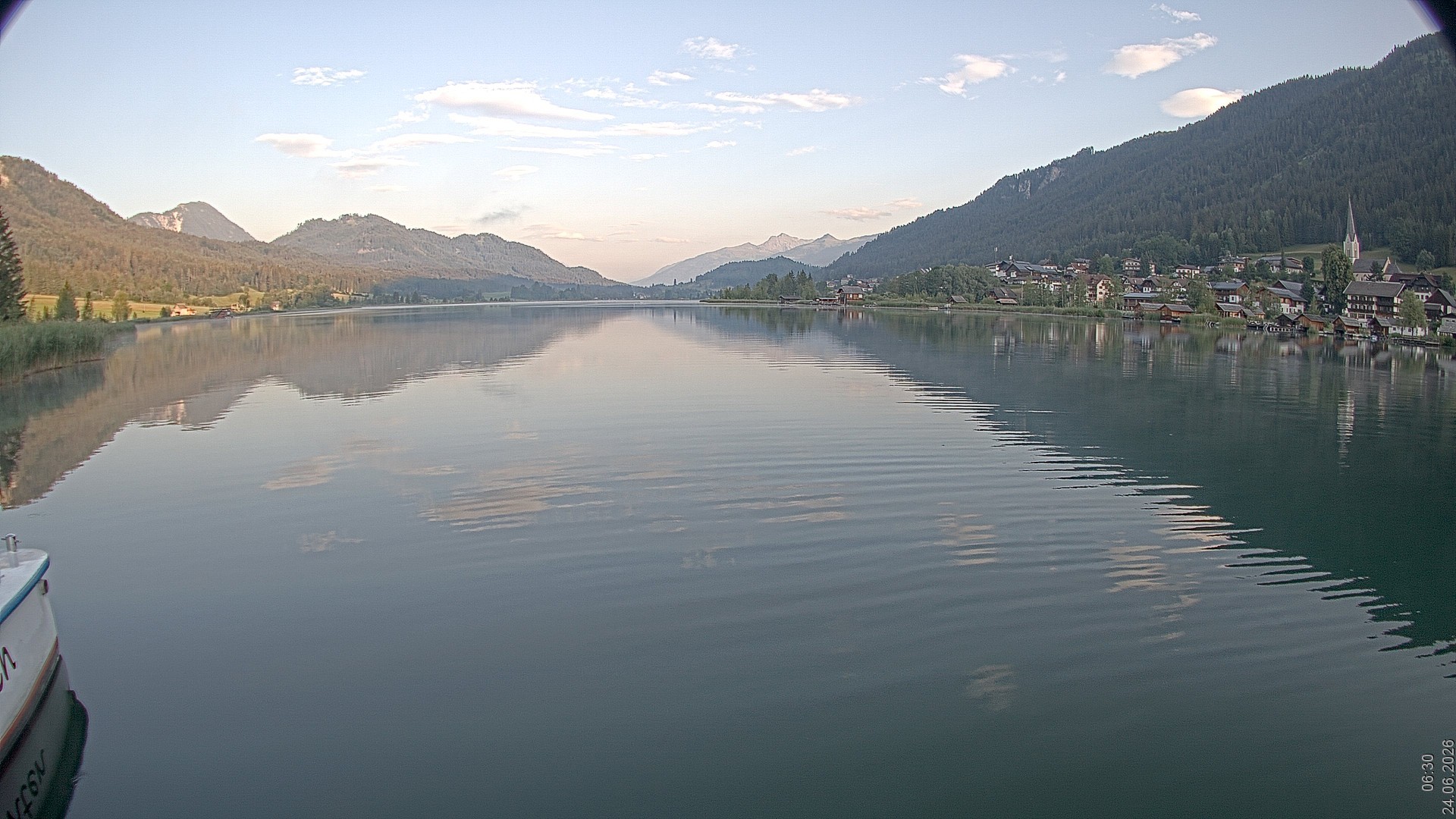Archiv Foto Webcam Blick über den Weissensee in Kärnten