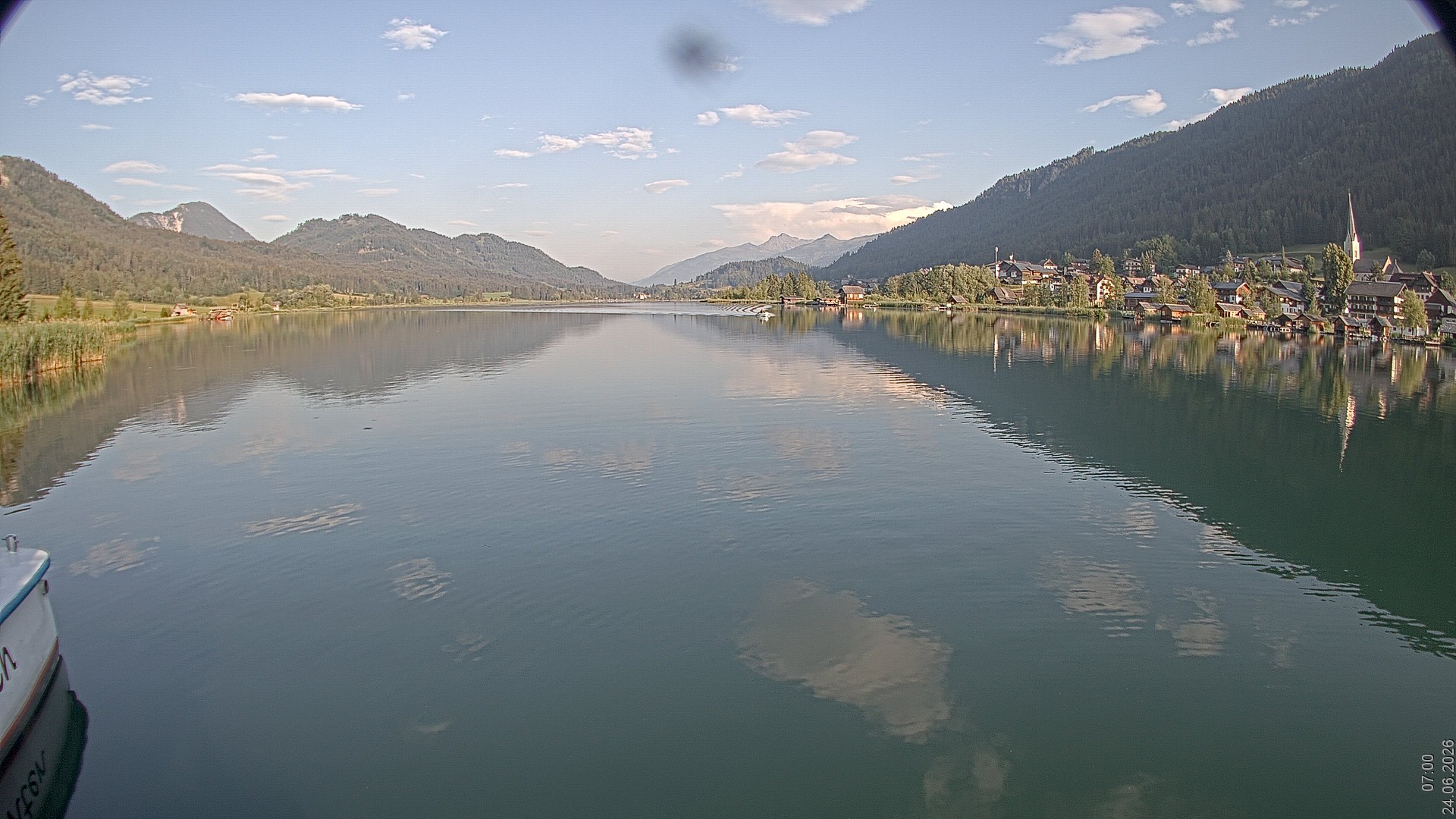 Archiv Foto Webcam Blick über den Weissensee in Kärnten