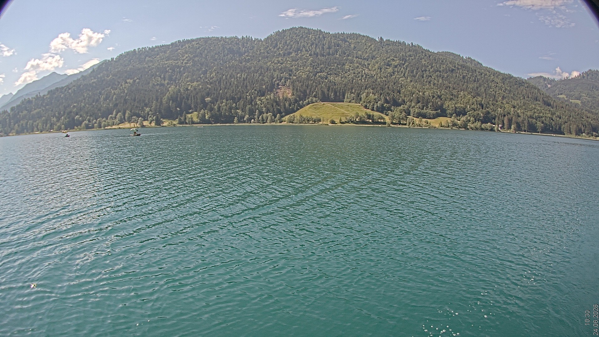 Archiv Foto Webcam Blick über den Weissensee in Kärnten