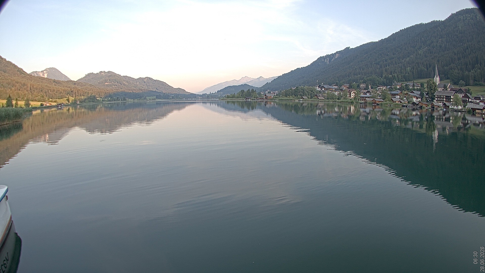Archiv Foto Webcam Blick über den Weissensee in Kärnten