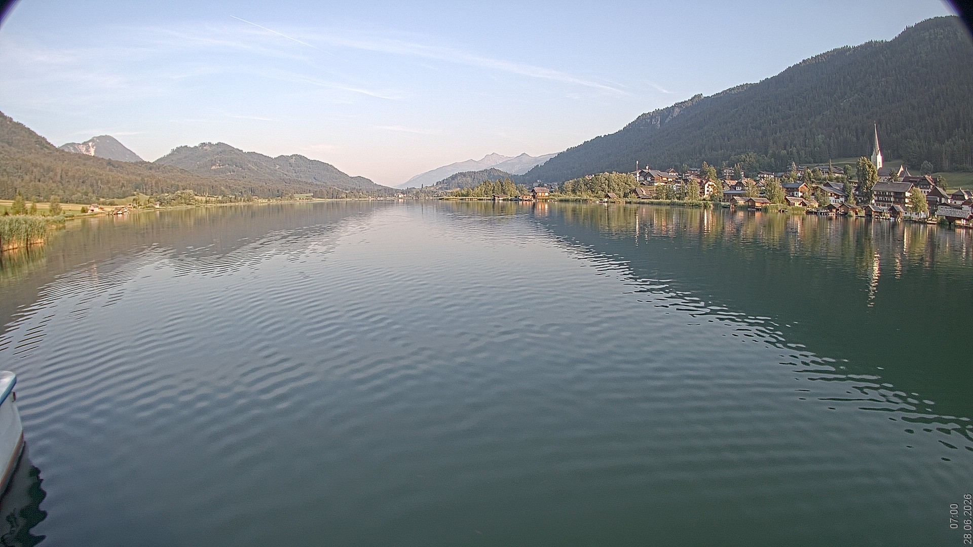 Archiv Foto Webcam Blick über den Weissensee in Kärnten