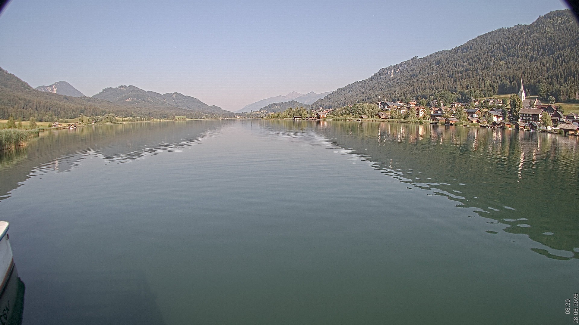 Archiv Foto Webcam Blick über den Weissensee in Kärnten