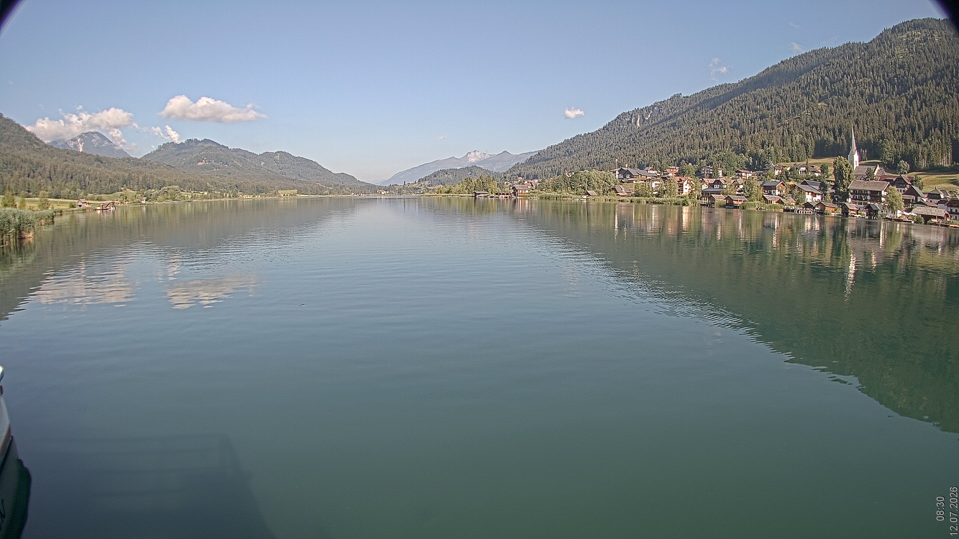 Archived image Webcam View of Lake Weissensee