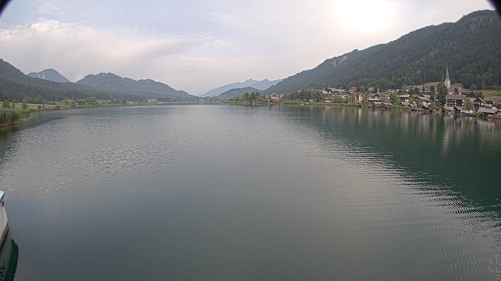 Archiv Foto Webcam Blick über den Weissensee in Kärnten