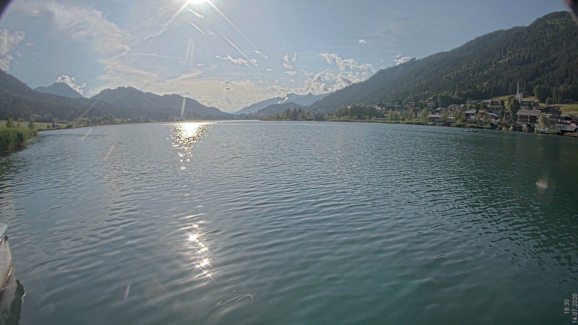 Archiv Foto Webcam Blick über den Weissensee in Kärnten