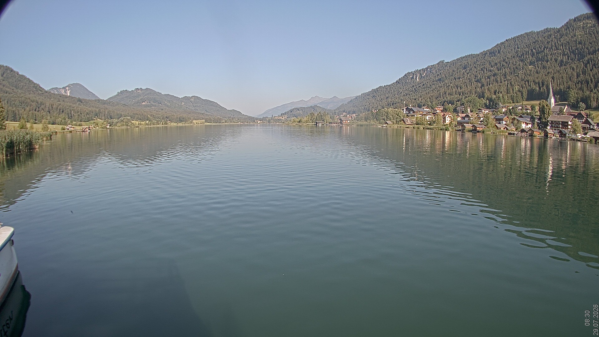 Archiv Foto Webcam Blick über den Weissensee in Kärnten