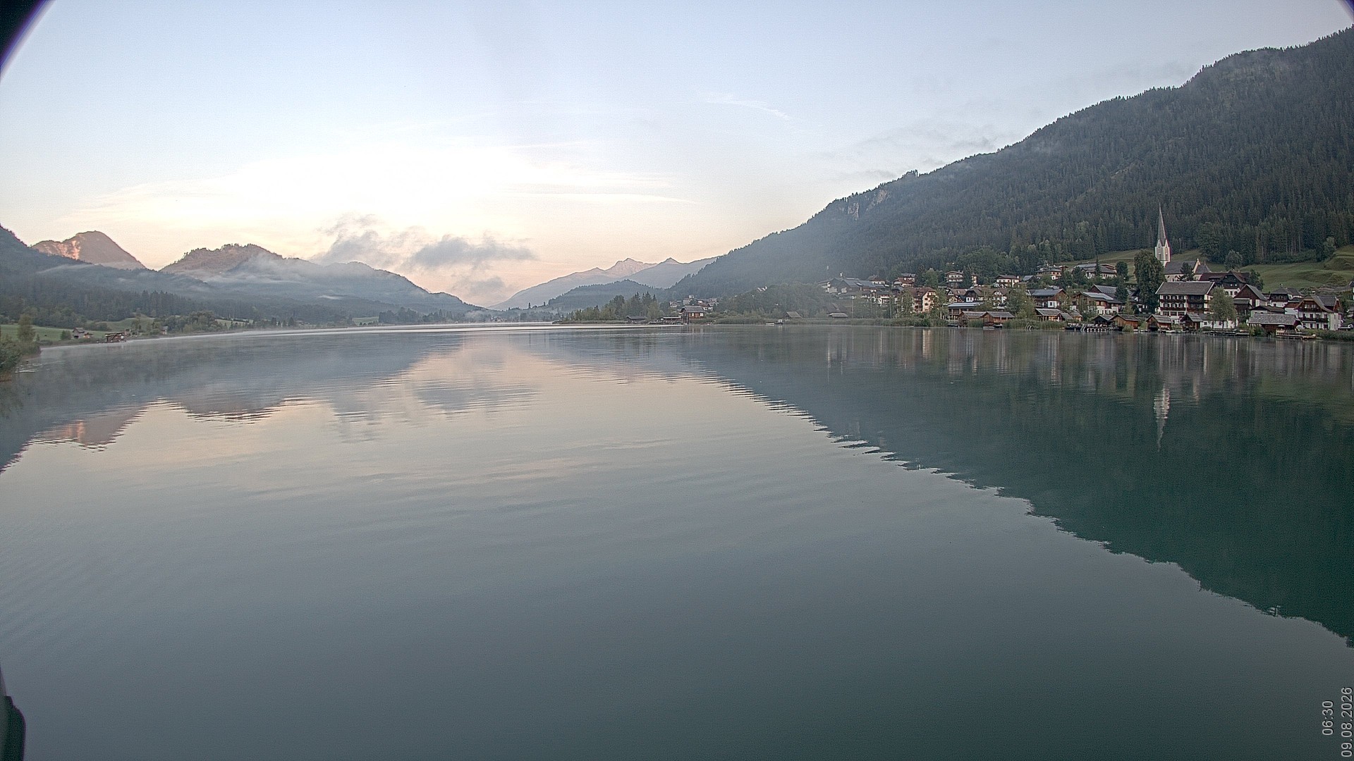 Archiv Foto Webcam Blick über den Weissensee in Kärnten