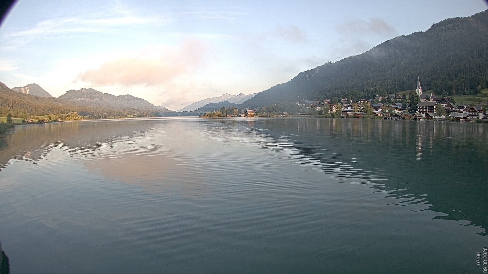 Archiv Foto Webcam Blick über den Weissensee in Kärnten