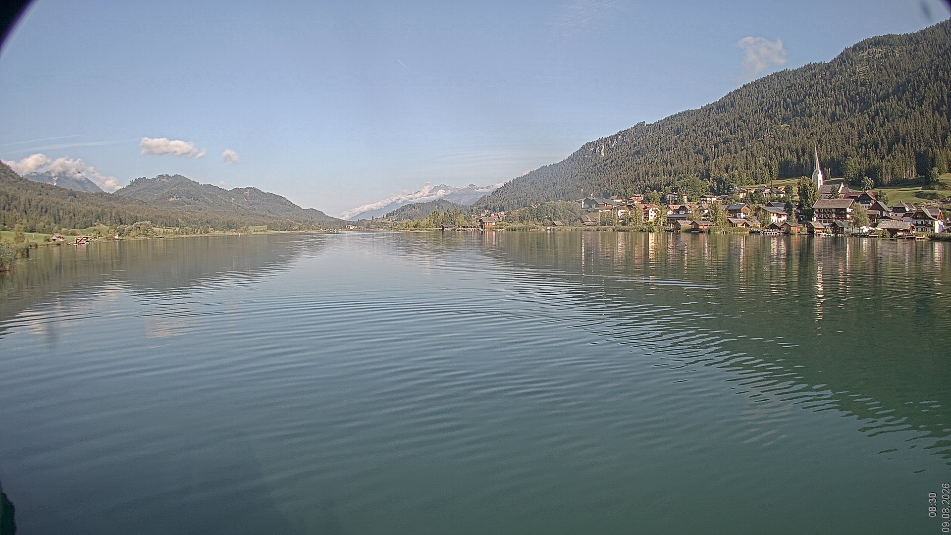 Archiv Foto Webcam Blick über den Weissensee in Kärnten