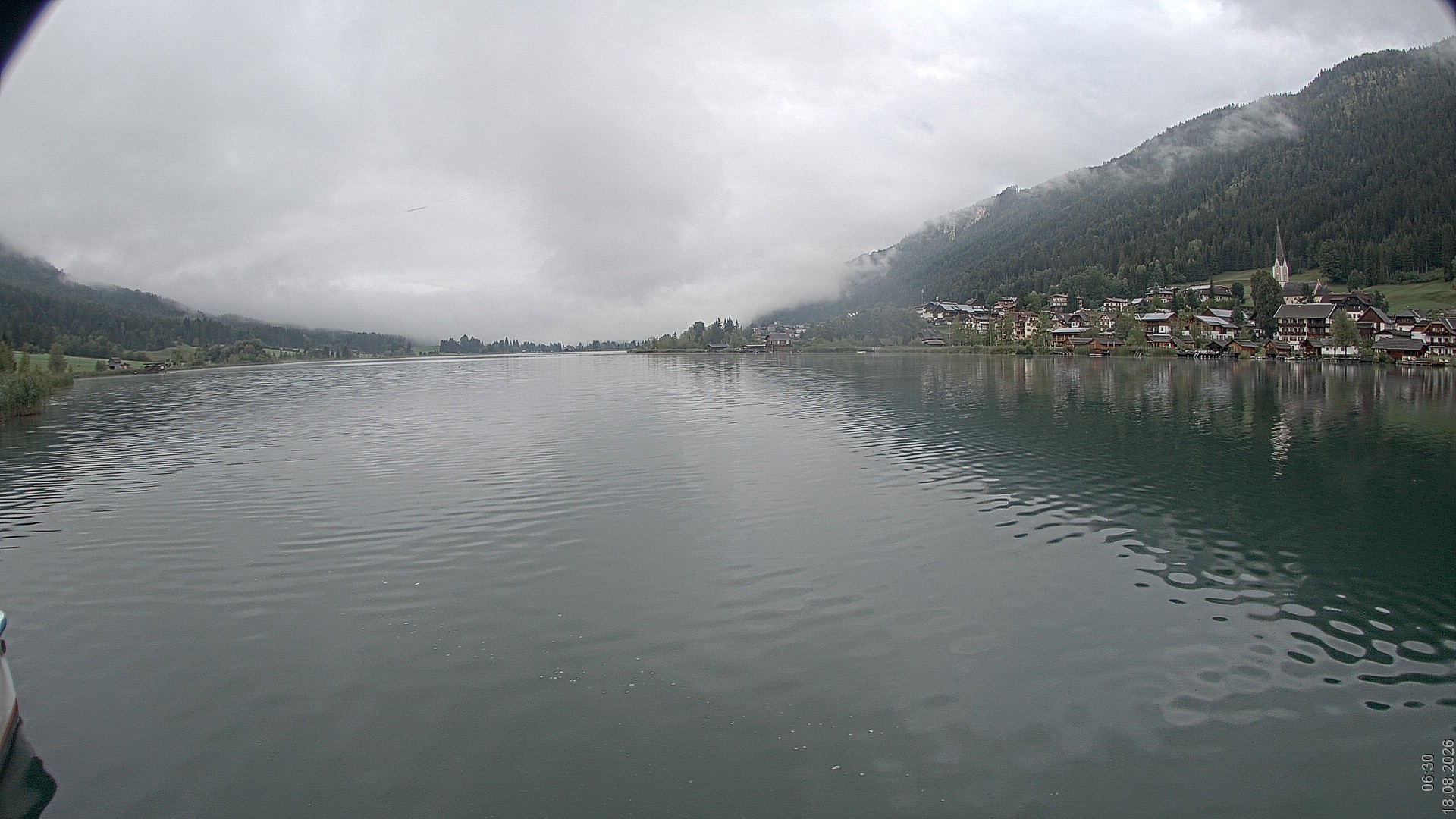 Archiv Foto Webcam Blick über den Weissensee in Kärnten