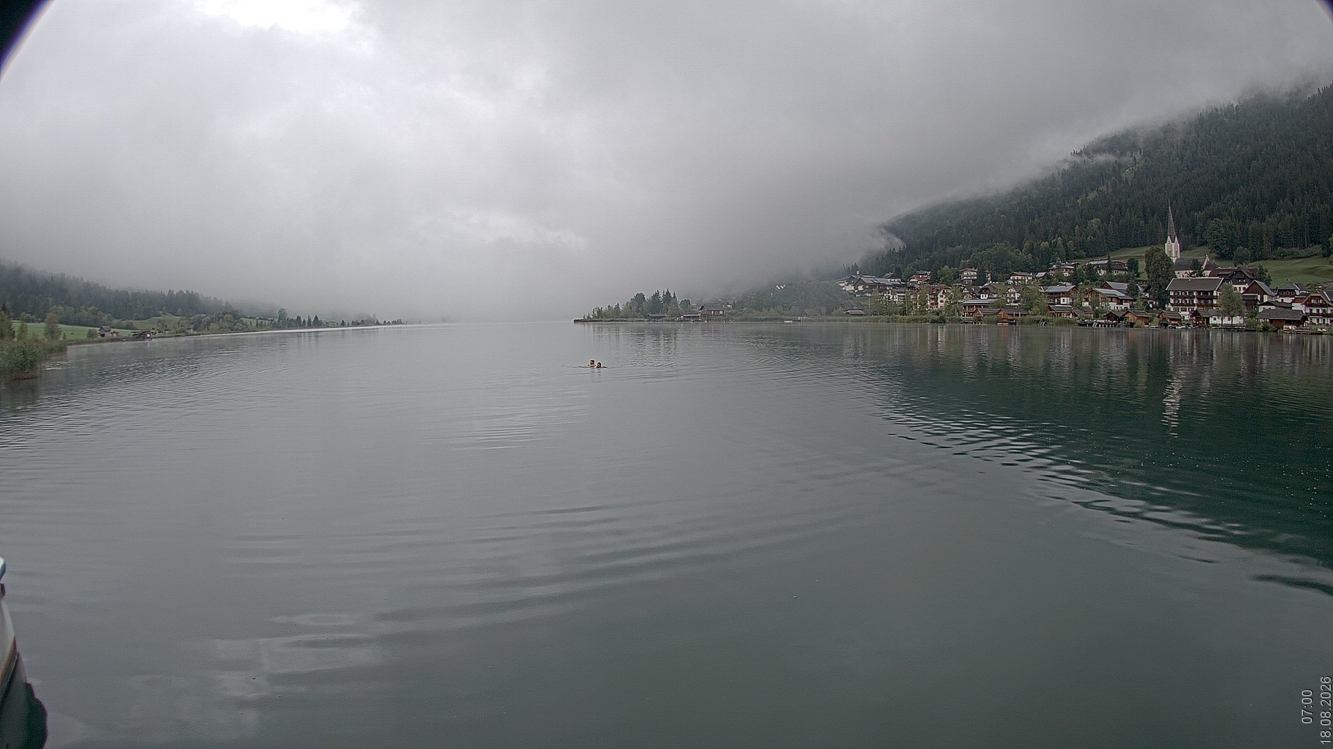 Archiv Foto Webcam Blick über den Weissensee in Kärnten
