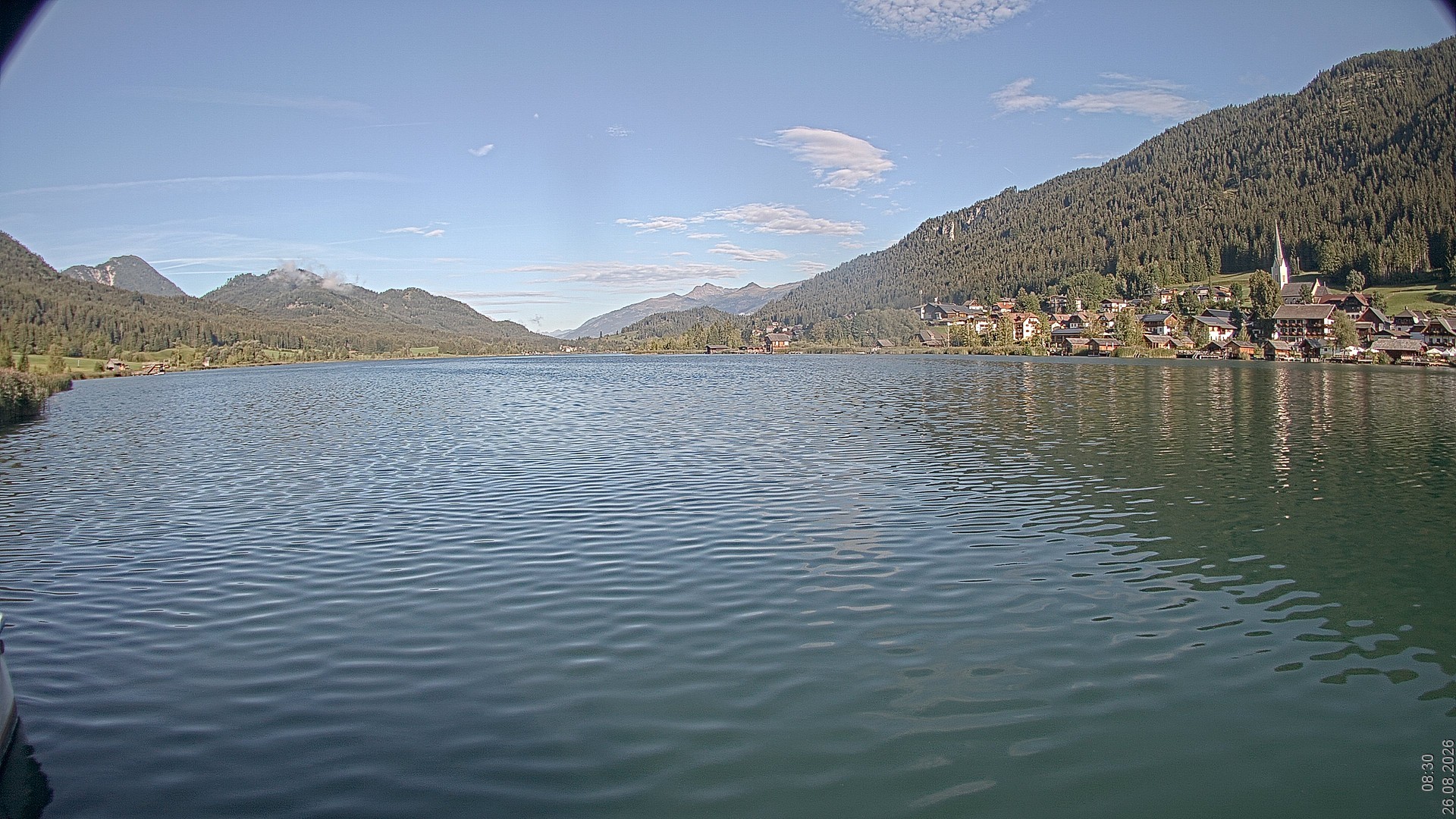 Archived image Webcam View of Lake Weissensee