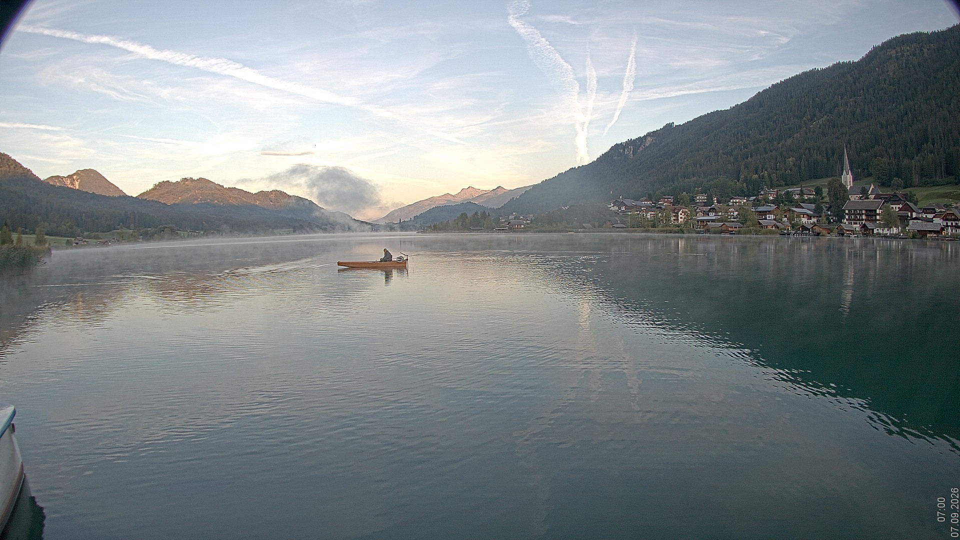 Archiv Foto Webcam Blick über den Weissensee in Kärnten