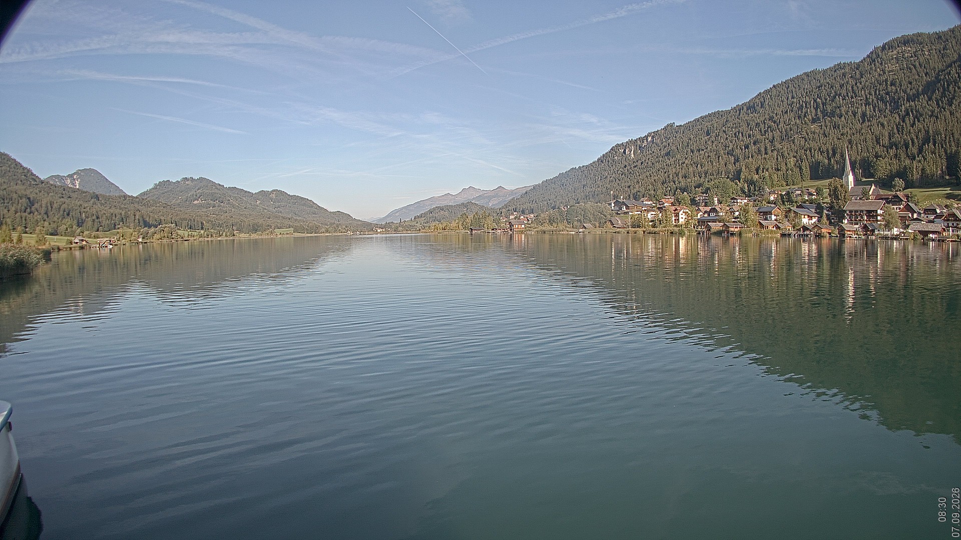 Archiv Foto Webcam Blick über den Weissensee in Kärnten