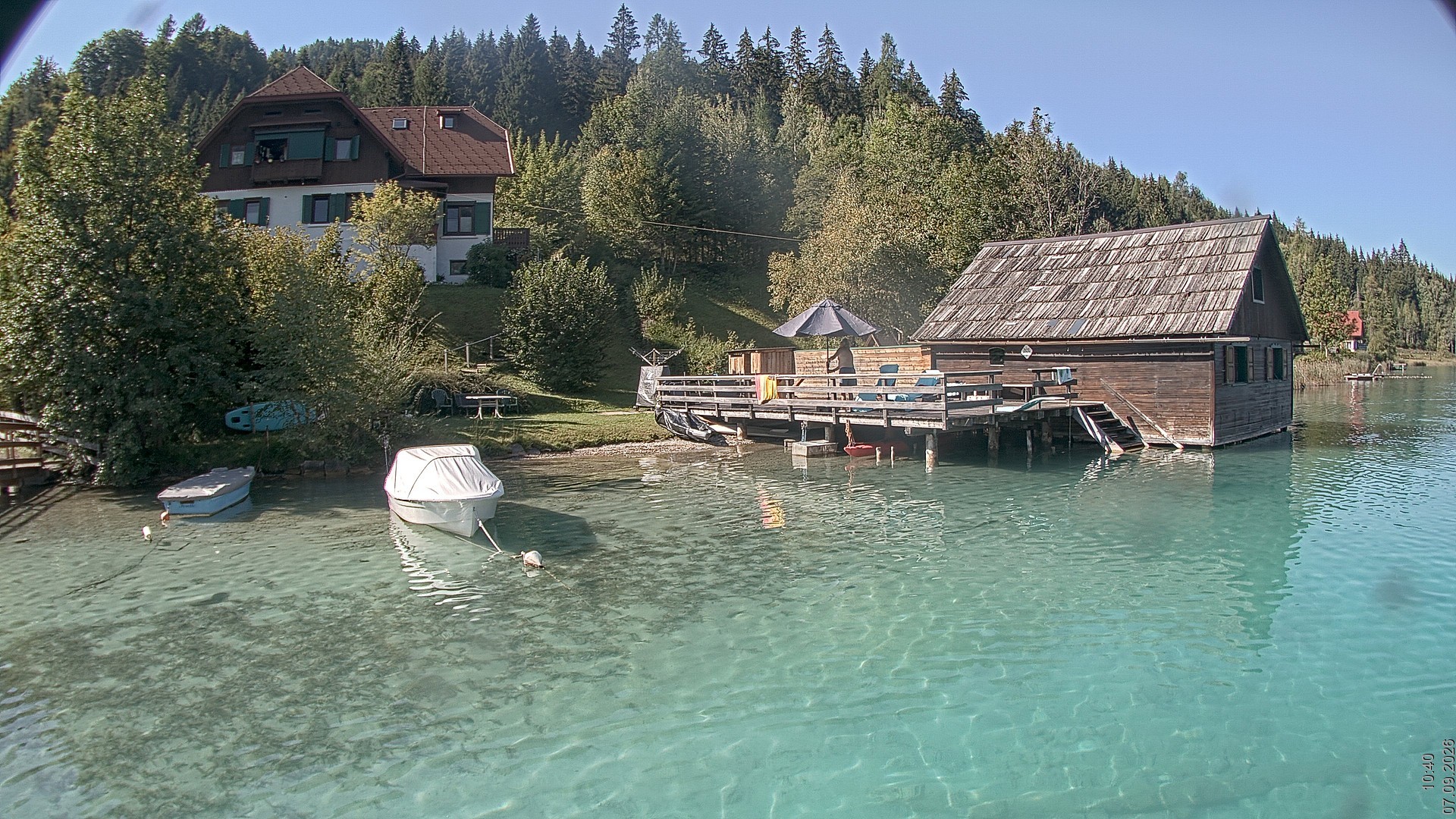 Archiv Foto Webcam Blick über den Weissensee in Kärnten