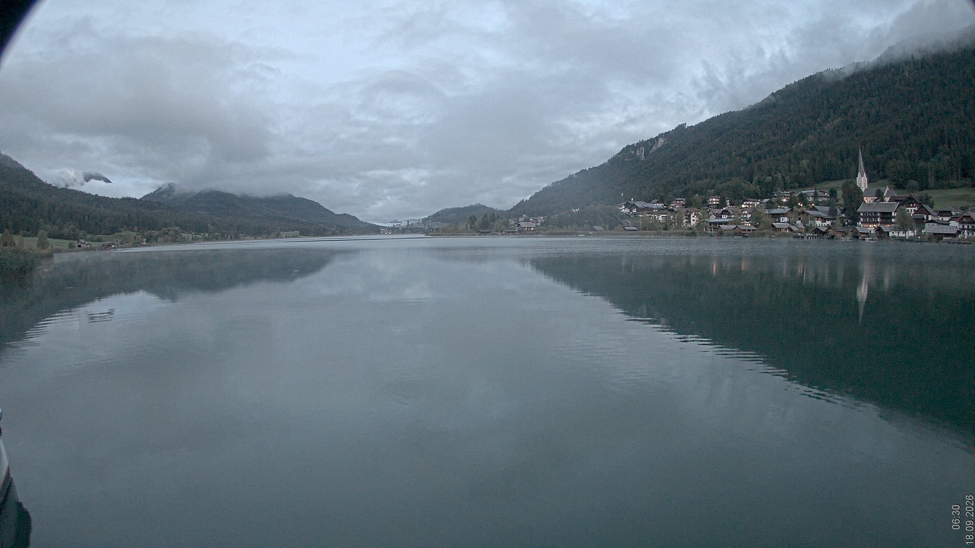 Archived image Webcam View of Lake Weissensee