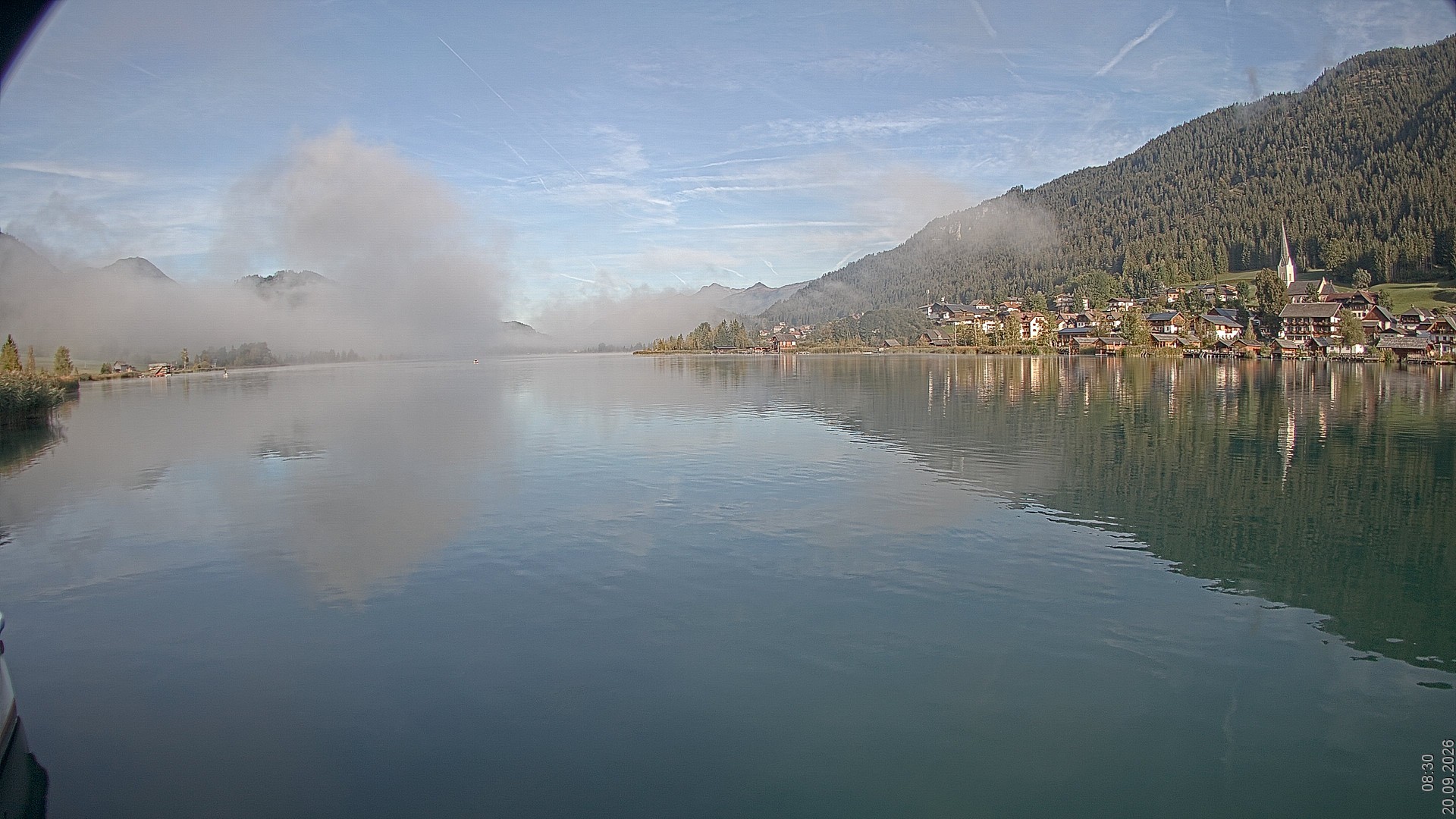 Archiv Foto Webcam Blick über den Weissensee in Kärnten