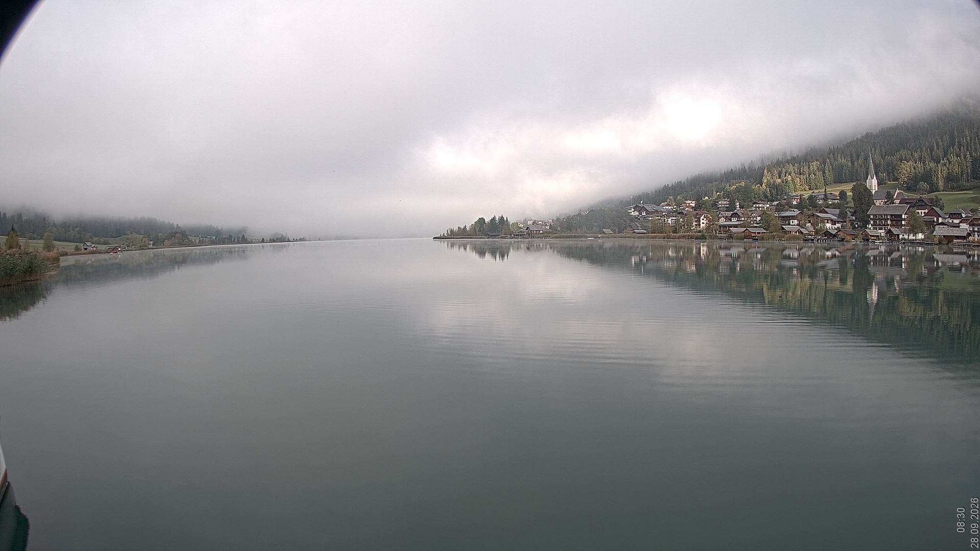 Archiv Foto Webcam Blick über den Weissensee in Kärnten