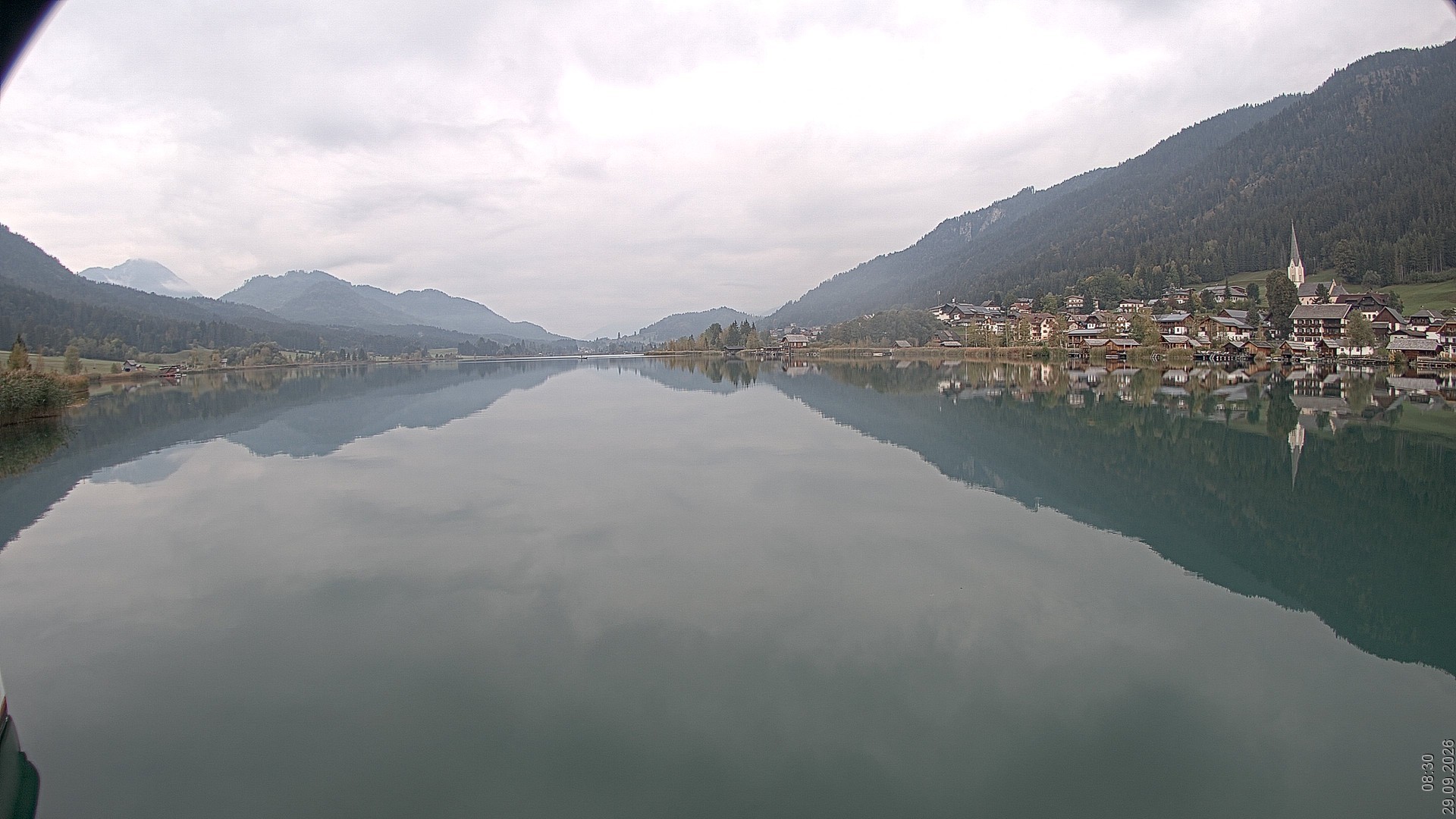 Archiv Foto Webcam Blick über den Weissensee in Kärnten
