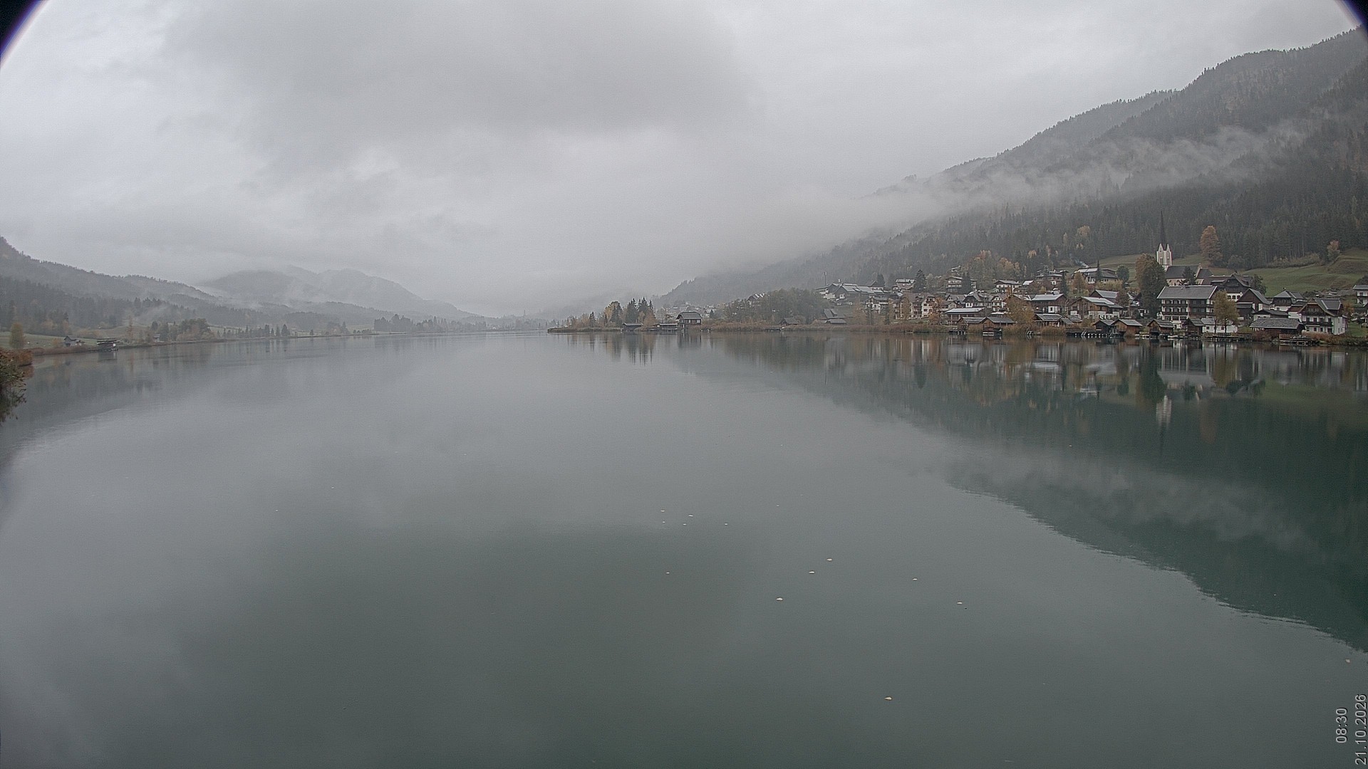 Archiv Foto Webcam Blick über den Weissensee in Kärnten
