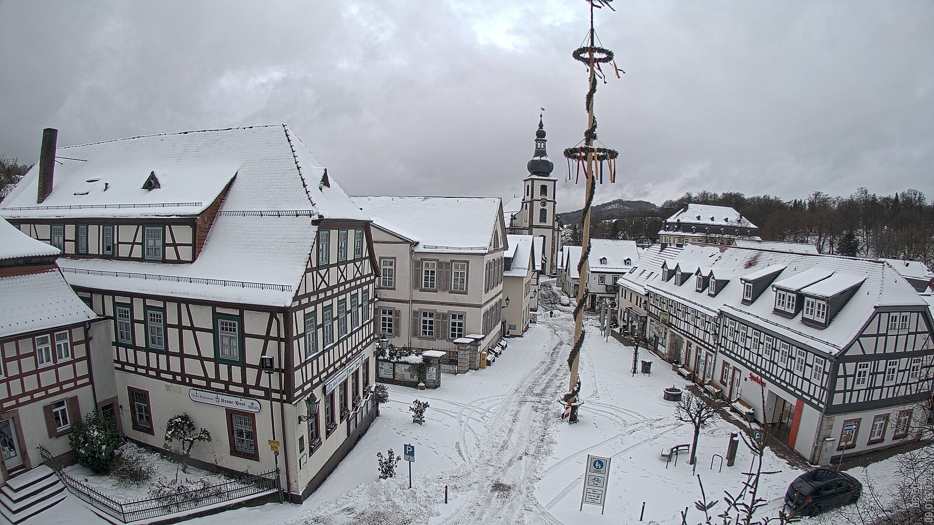 Archiv Foto Webcam Blick auf den Marktplatz von Gersfeld