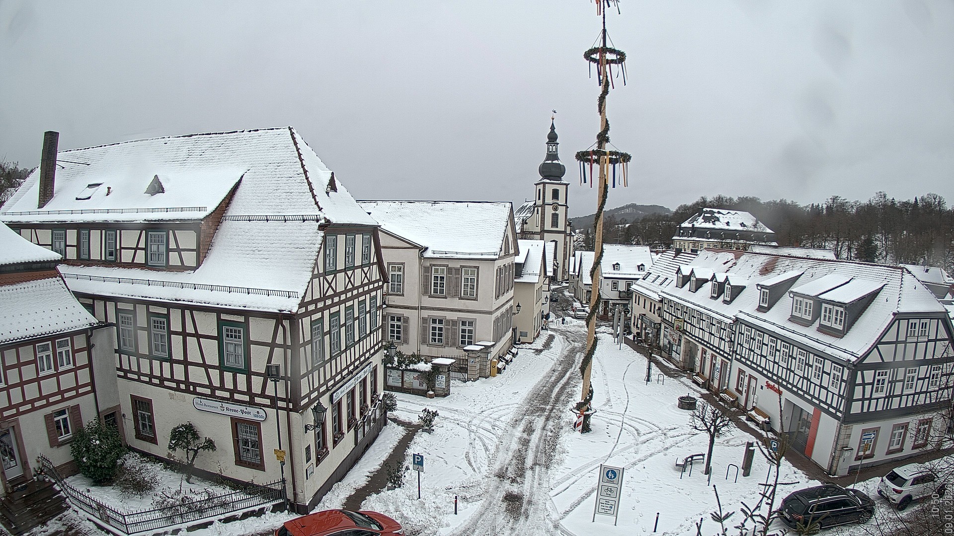 Archiv Foto Webcam Blick auf den Marktplatz von Gersfeld