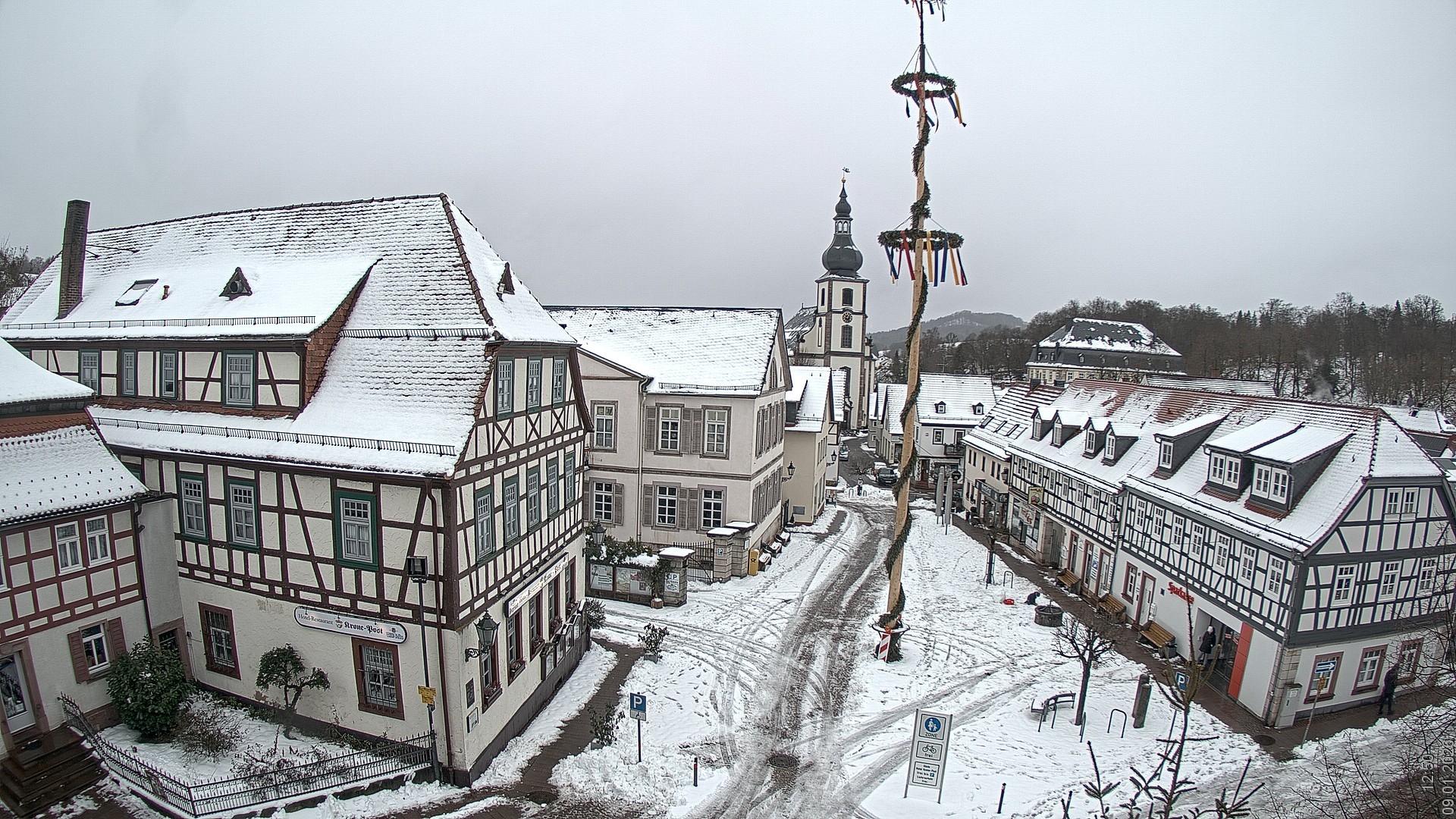 Archiv Foto Webcam Blick auf den Marktplatz von Gersfeld