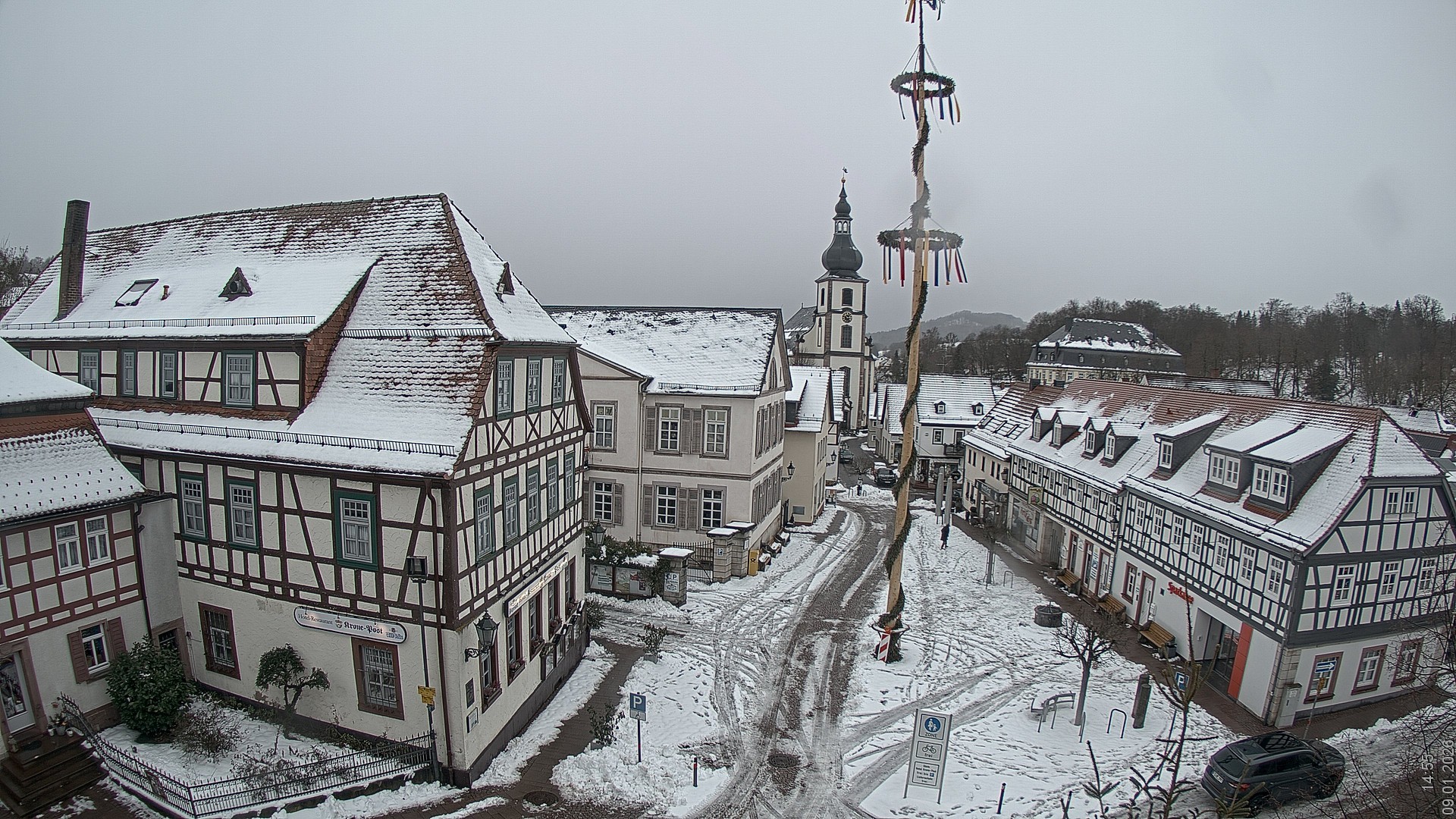 Archiv Foto Webcam Blick auf den Marktplatz von Gersfeld
