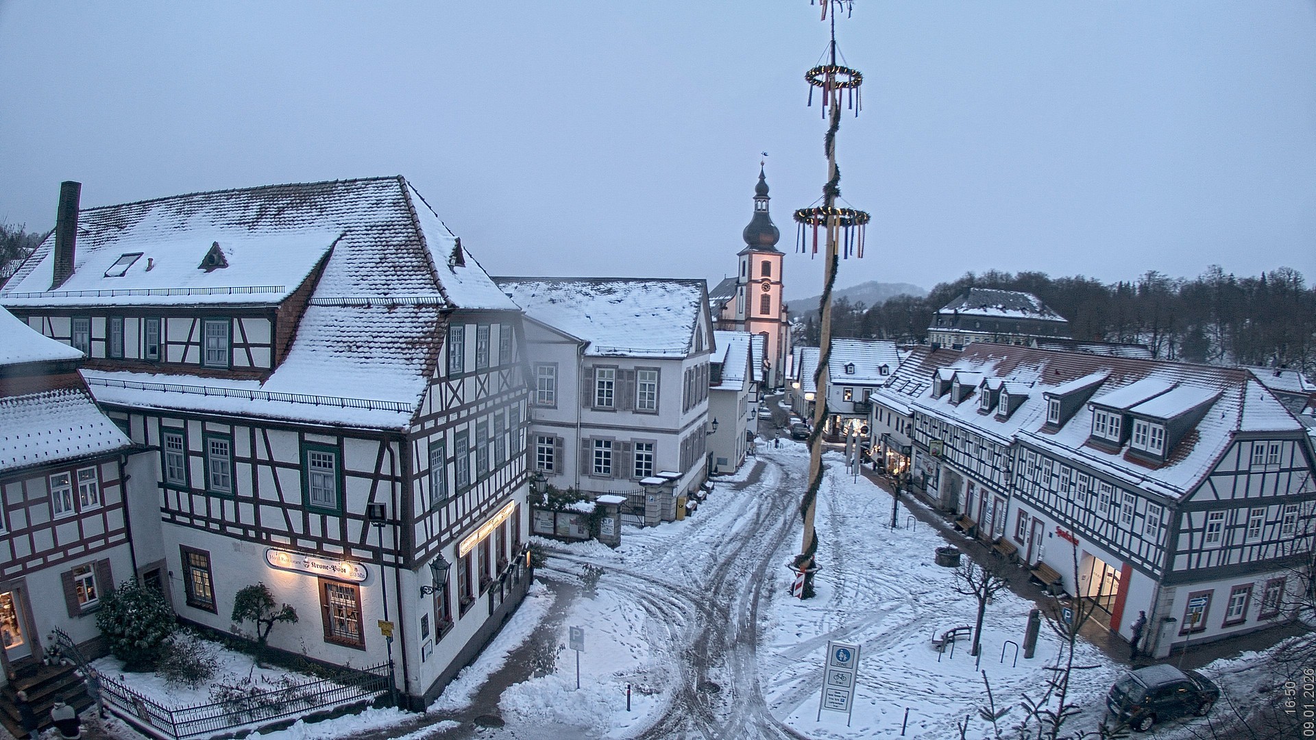 Archiv Foto Webcam Blick auf den Marktplatz von Gersfeld