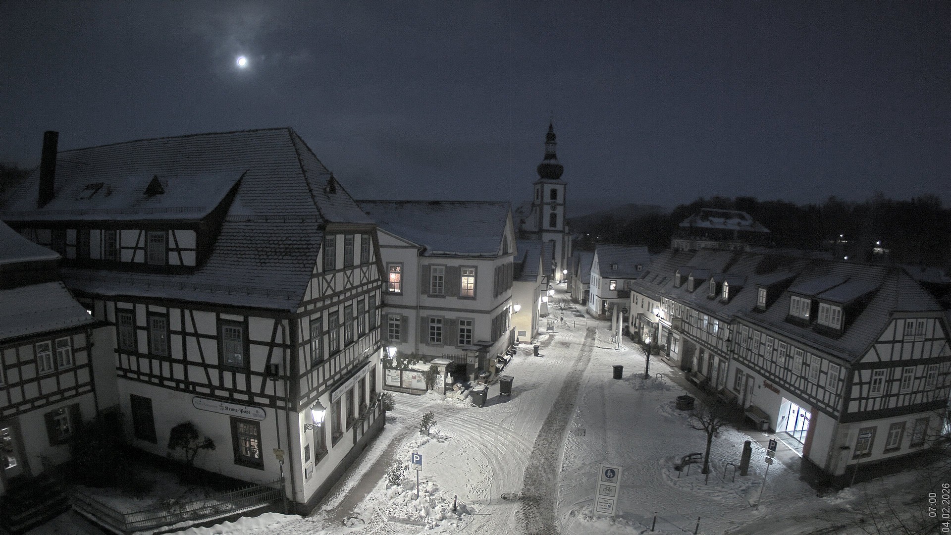 Archiv Foto Webcam Blick auf den Marktplatz von Gersfeld