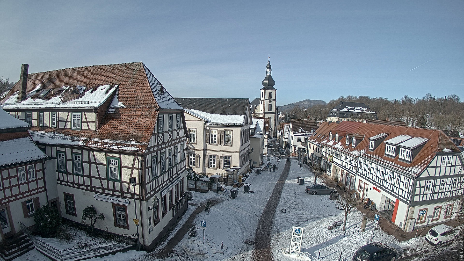 Archiv Foto Webcam Blick auf den Marktplatz von Gersfeld