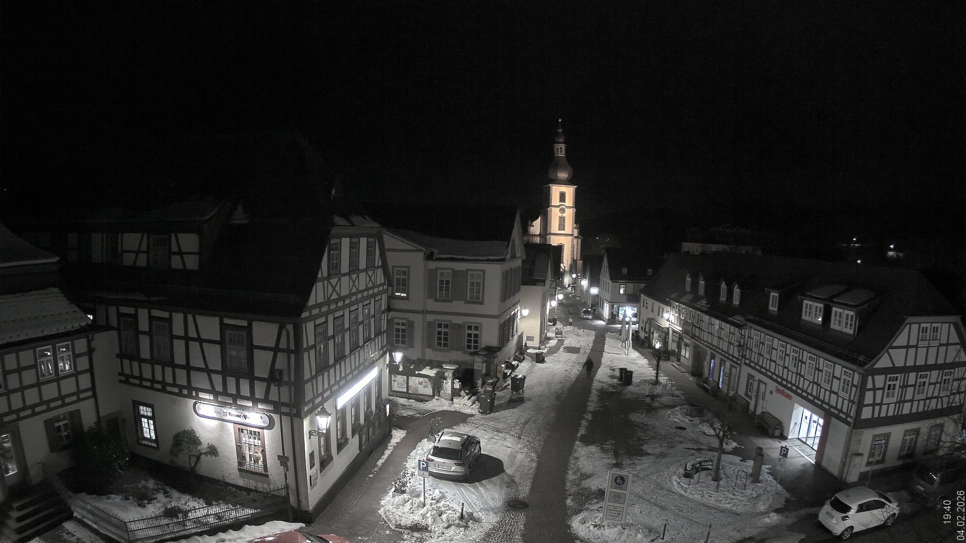 Archiv Foto Webcam Blick auf den Marktplatz von Gersfeld