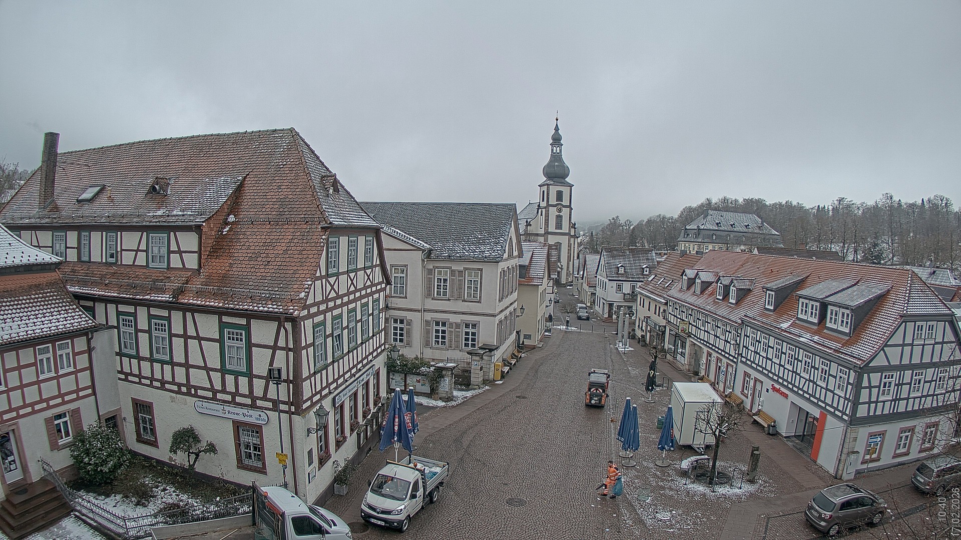 Archiv Foto Webcam Blick auf den Marktplatz von Gersfeld