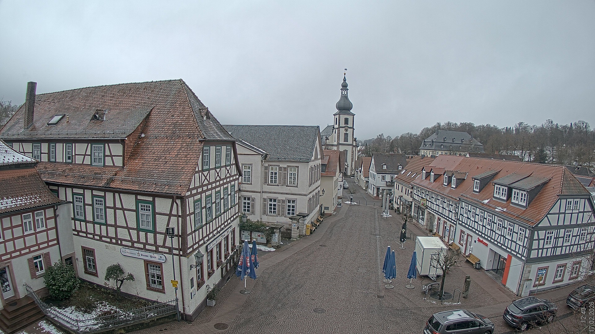 Archiv Foto Webcam Blick auf den Marktplatz von Gersfeld