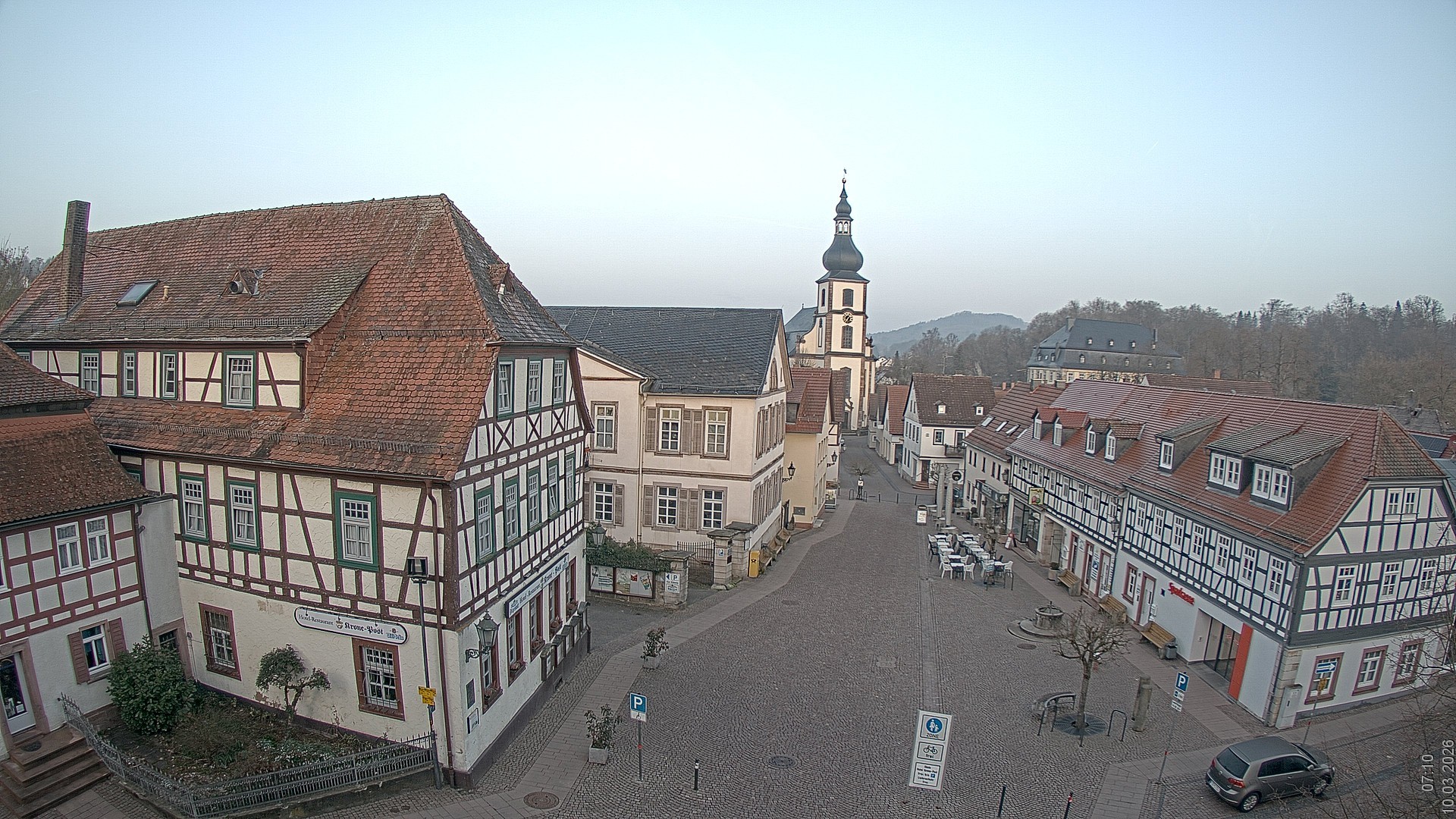 Archiv Foto Webcam Blick auf den Marktplatz von Gersfeld