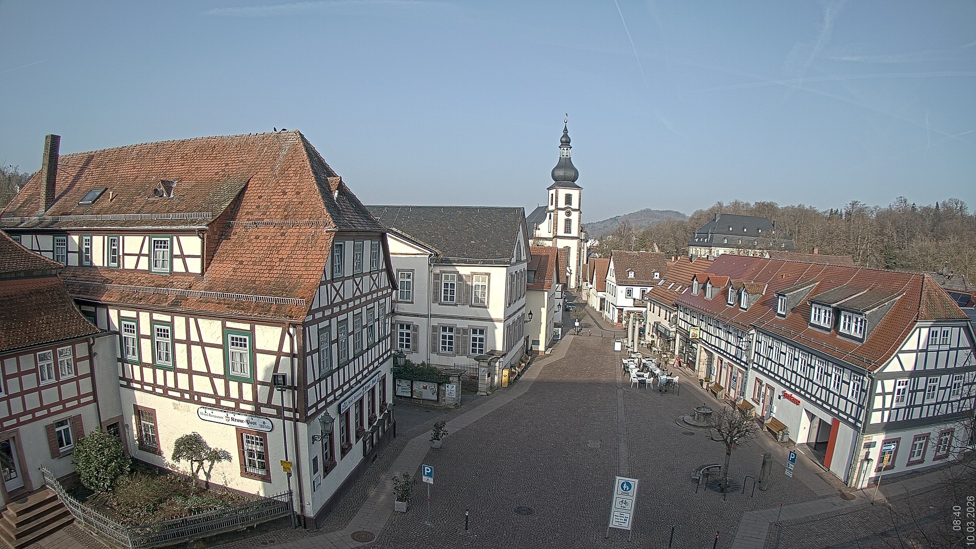 Archiv Foto Webcam Blick auf den Marktplatz von Gersfeld