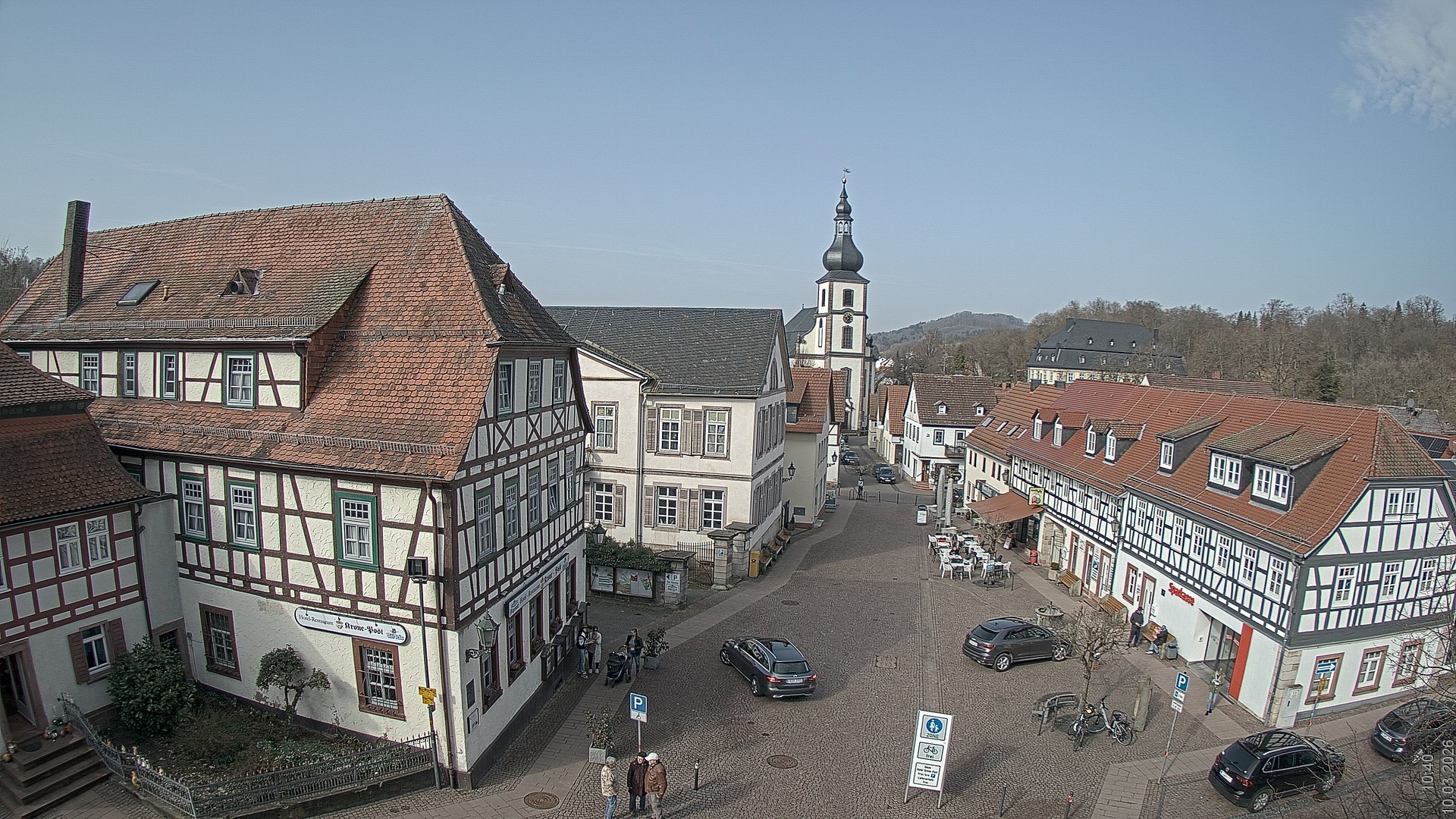 Archiv Foto Webcam Blick auf den Marktplatz von Gersfeld