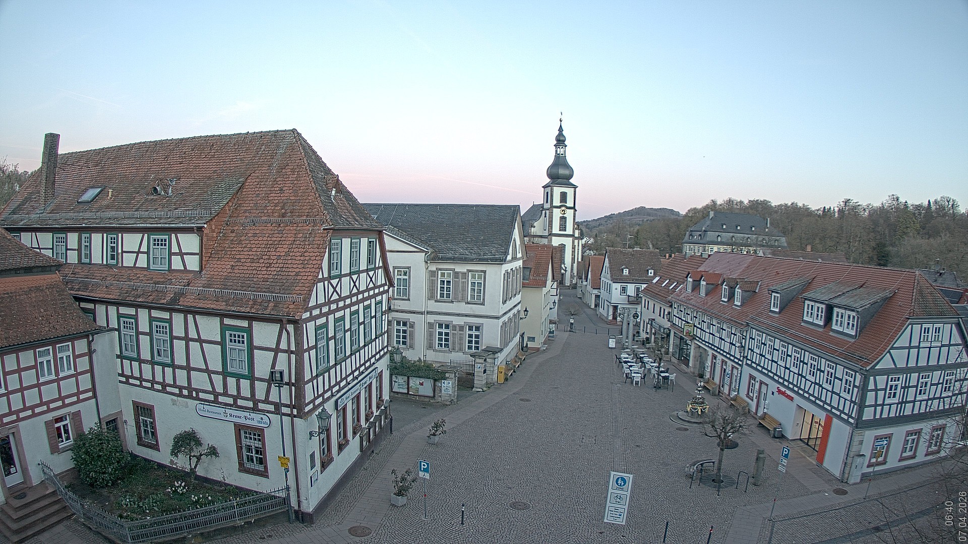 Archiv Foto Webcam Blick auf den Marktplatz von Gersfeld