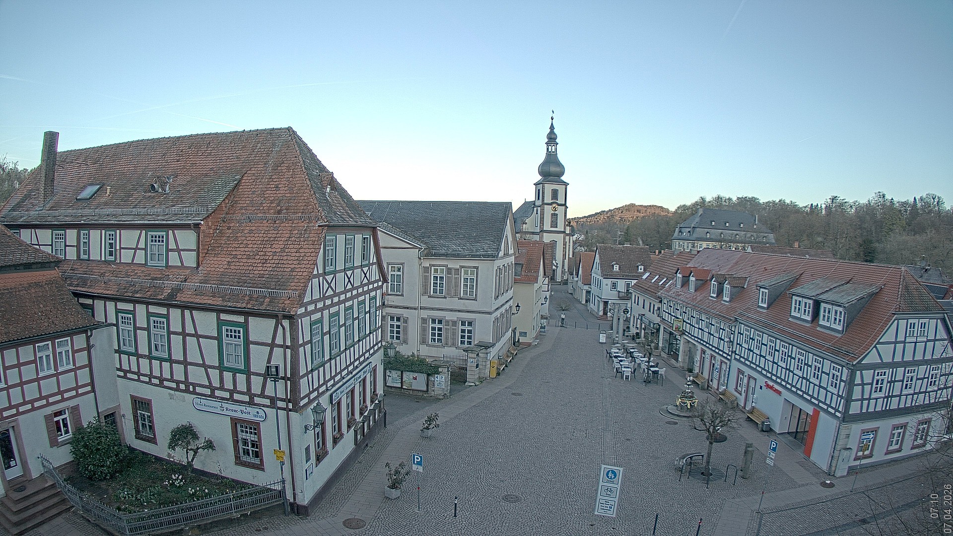 Archiv Foto Webcam Blick auf den Marktplatz von Gersfeld