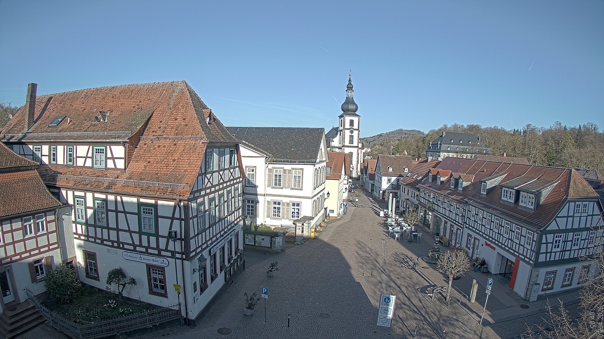 Archiv Foto Webcam Blick auf den Marktplatz von Gersfeld