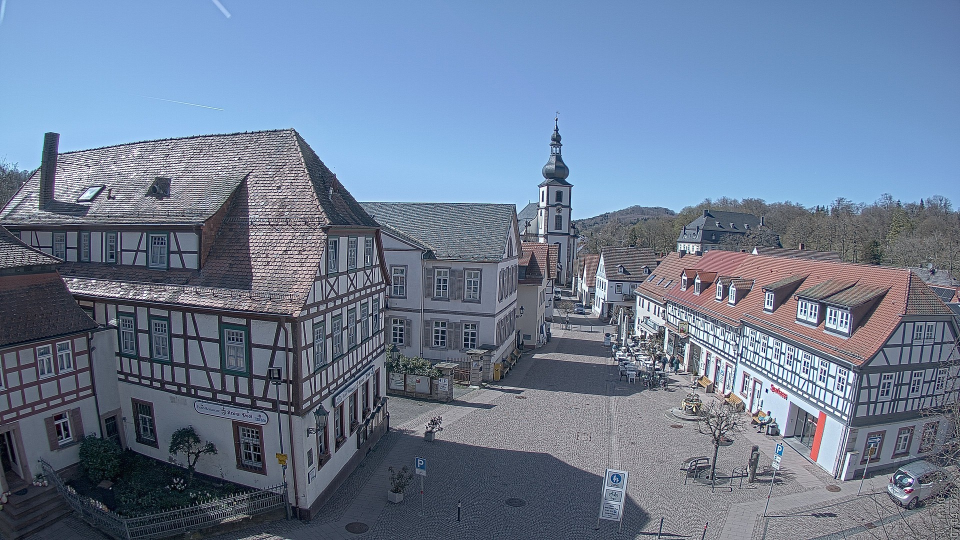 Archiv Foto Webcam Blick auf den Marktplatz von Gersfeld