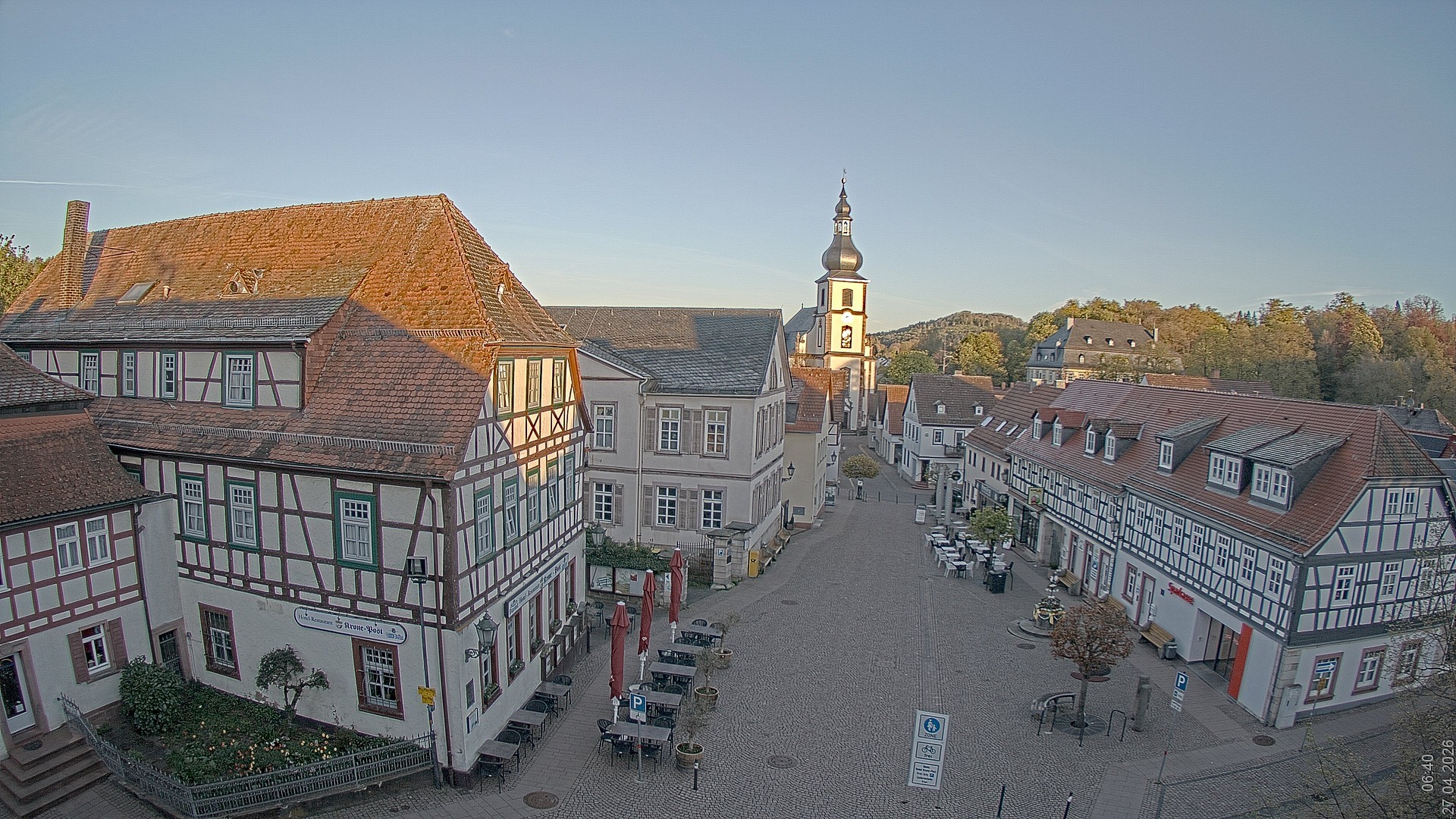 Archiv Foto Webcam Blick auf den Marktplatz von Gersfeld
