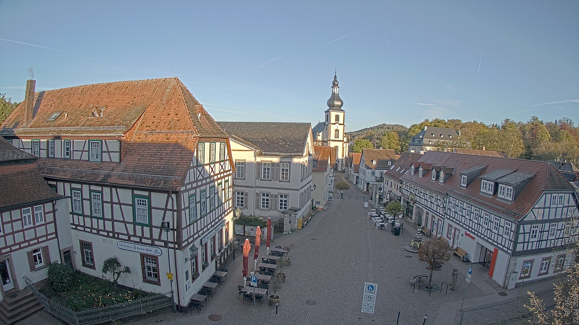 Archiv Foto Webcam Blick auf den Marktplatz von Gersfeld