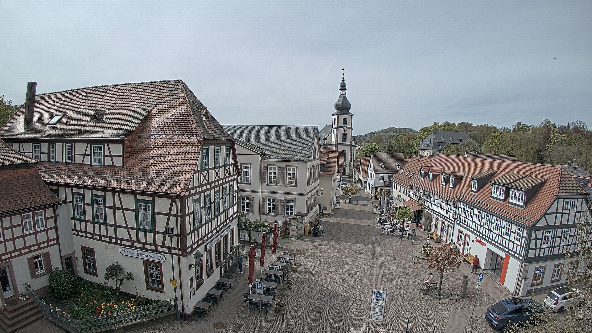 Archiv Foto Webcam Blick auf den Marktplatz von Gersfeld