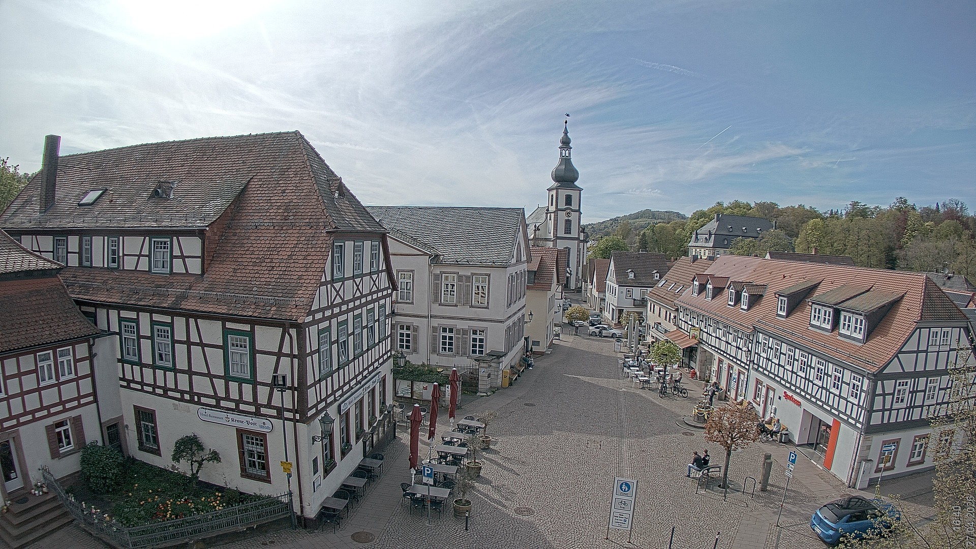 Archiv Foto Webcam Blick auf den Marktplatz von Gersfeld