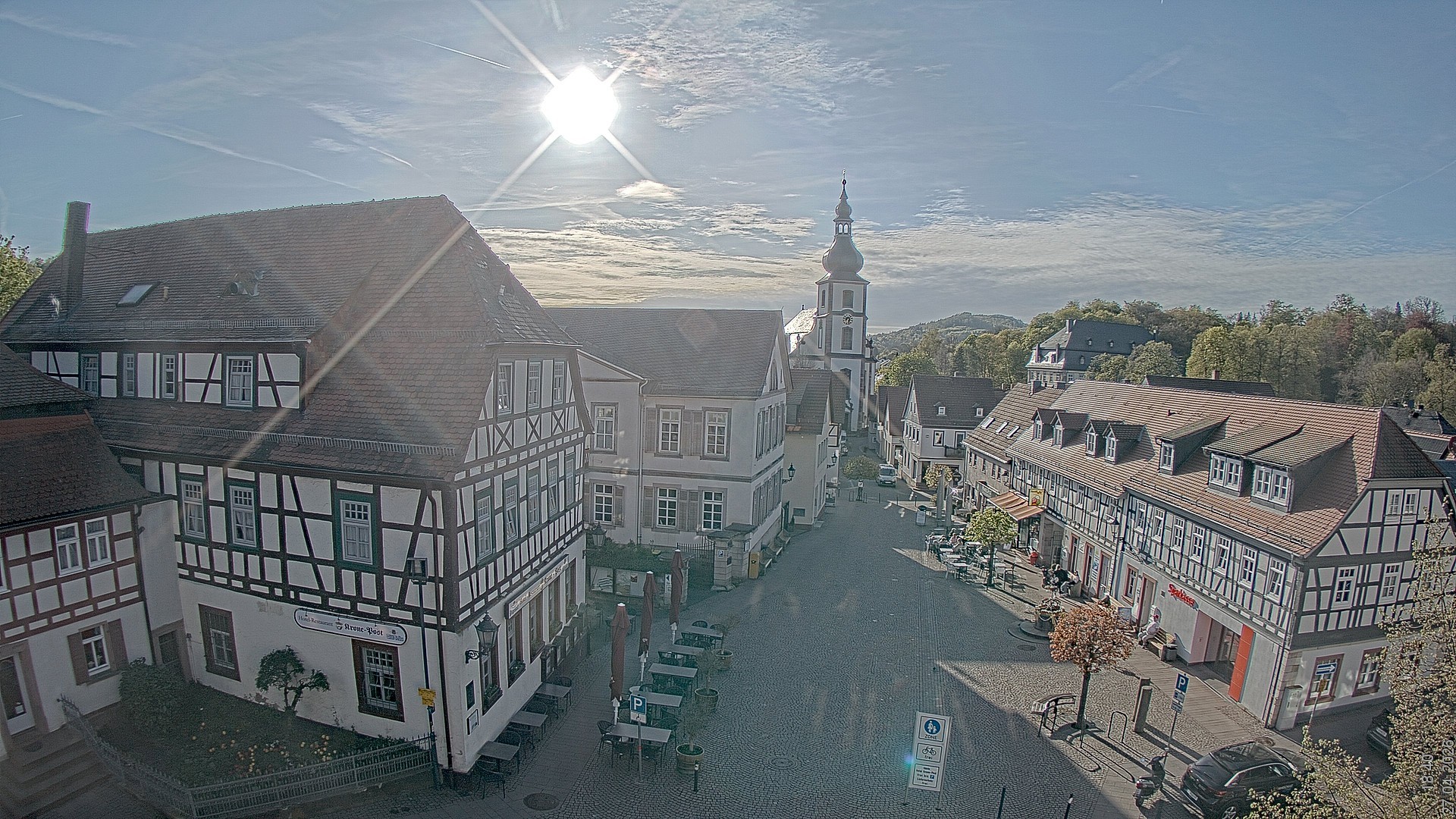 Archiv Foto Webcam Blick auf den Marktplatz von Gersfeld